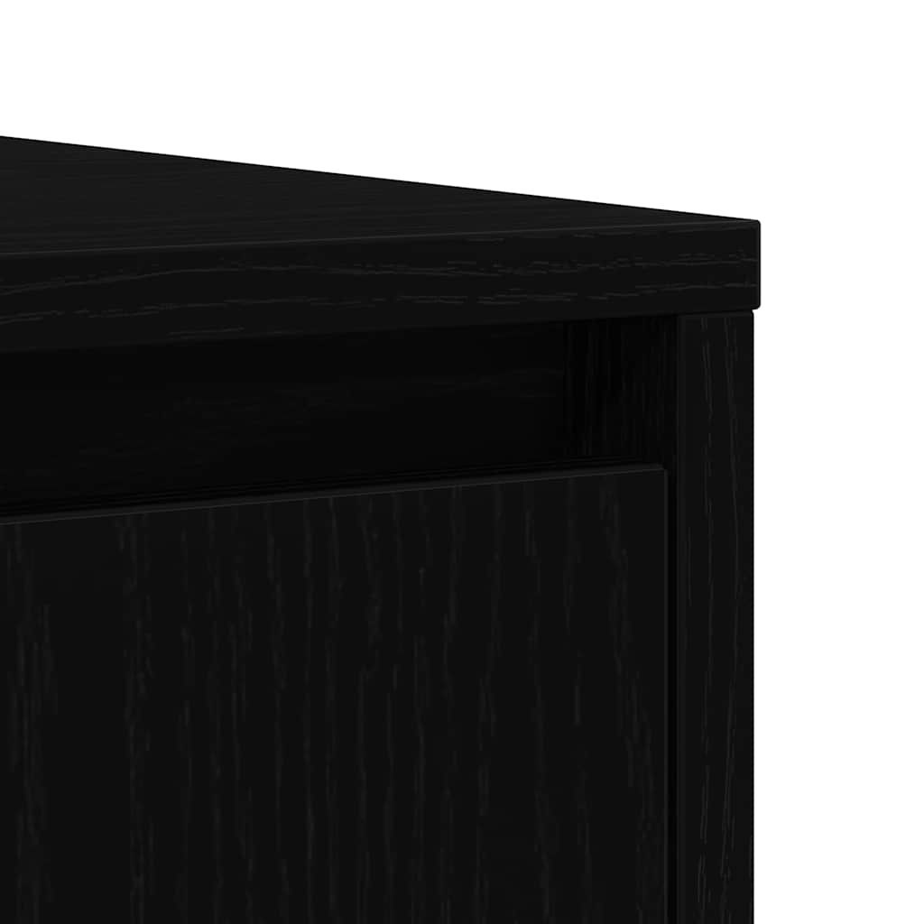 Skjenk svart eik 85x34x76 cm konstruert tre