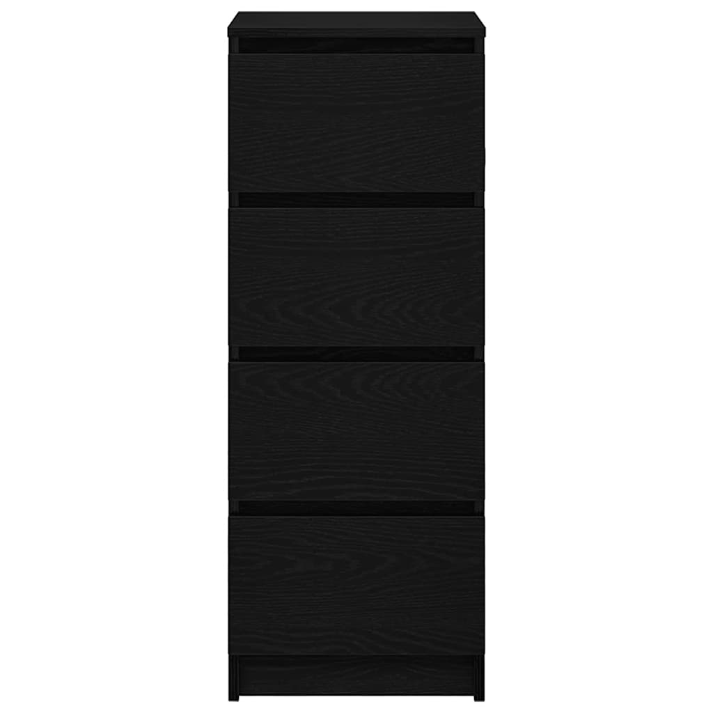 Skjenk svart eik 37,5x35x99 cm konstruert tre