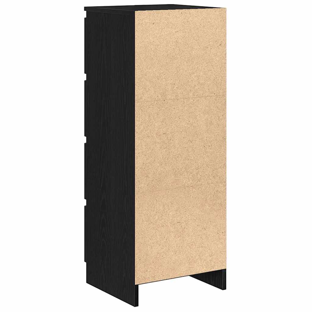 Skjenk svart eik 37,5x35x99 cm konstruert tre