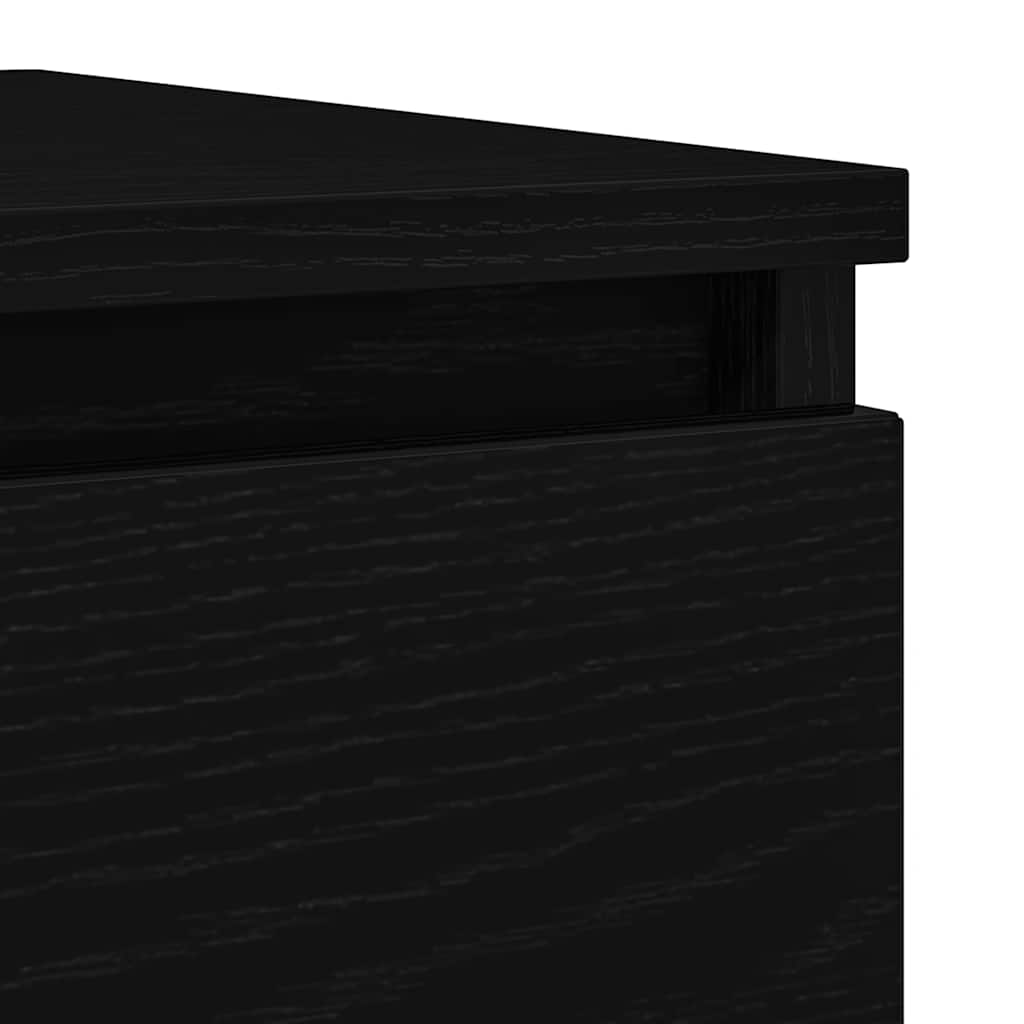 Skjenk svart eik 37,5x35x99 cm konstruert tre