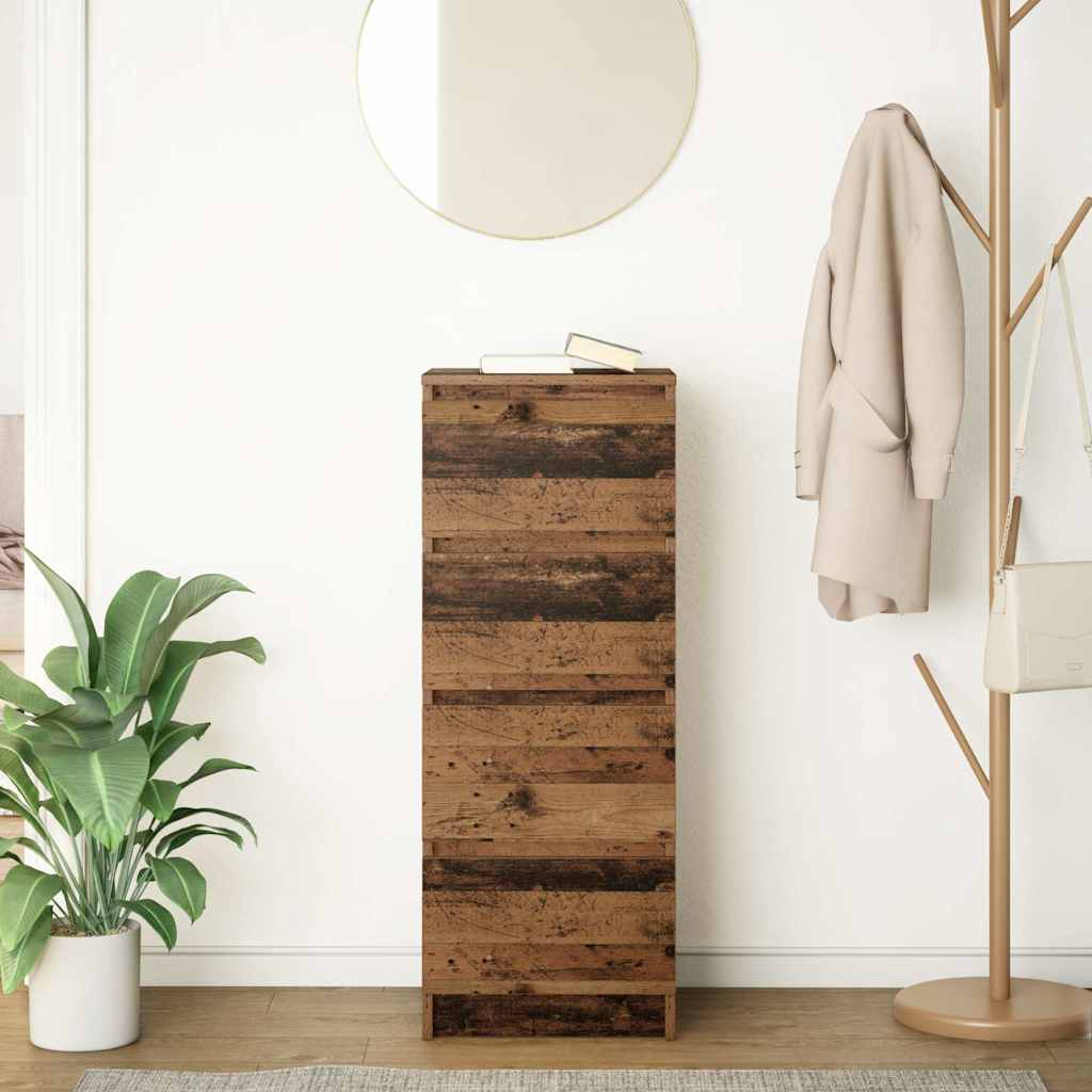Skjenk gammelt tre 37,5x35x99 cm konstruert tre