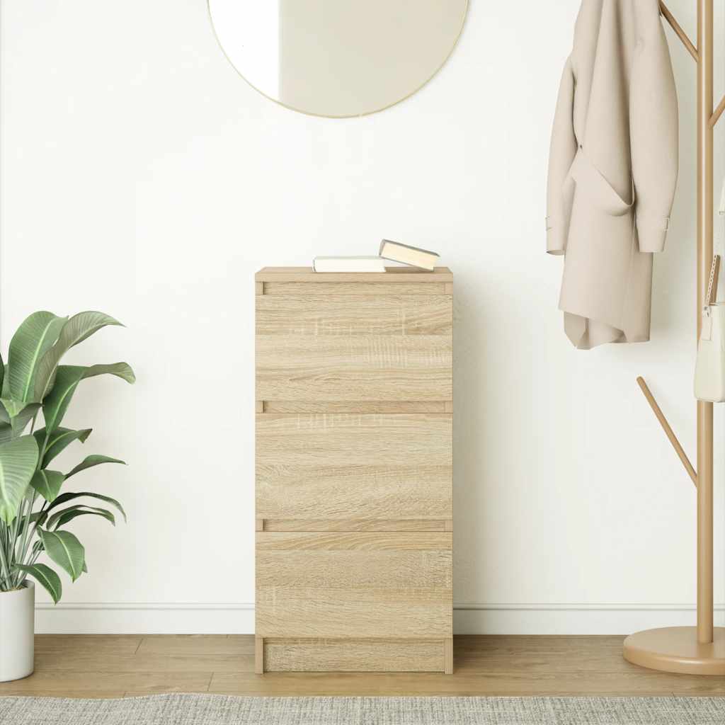 Skjenk sonoma eik 37,5x35x76 cm konstruert tre