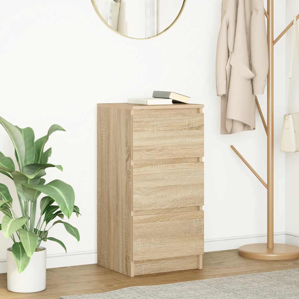 Skjenk sonoma eik 37,5x35x76 cm konstruert tre
