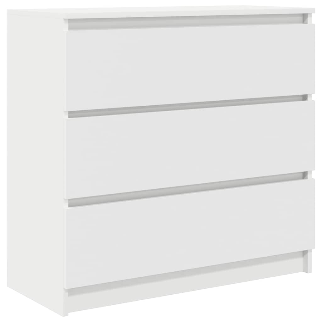 Skjenk hvit 80x35x76 cm konstruert tre