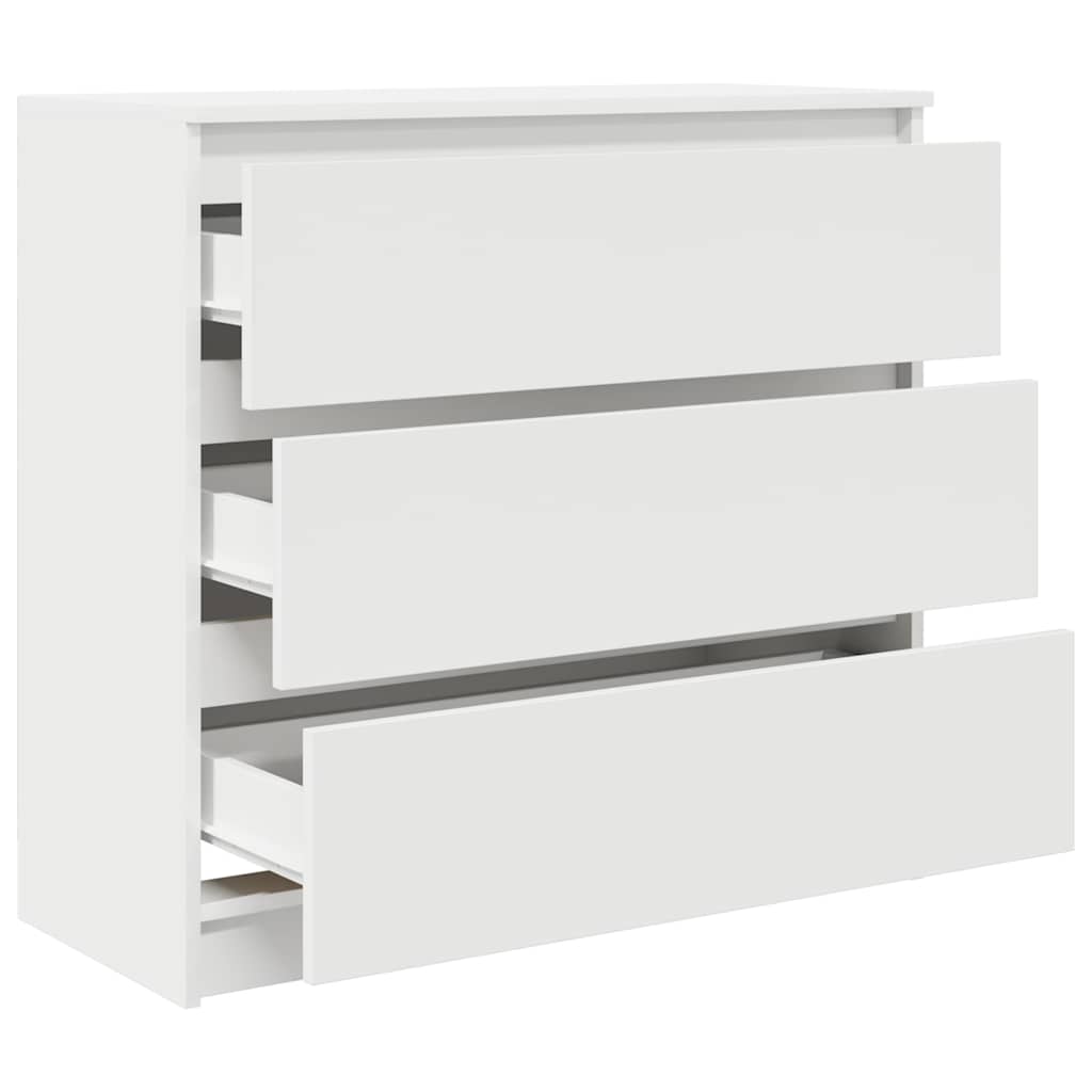 Skjenk hvit 80x35x76 cm konstruert tre