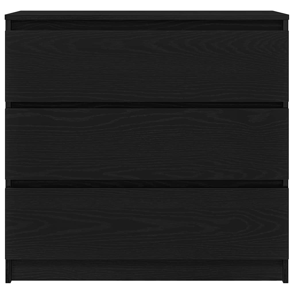 Skjenk svart eik 80x35x76 cm konstruert tre