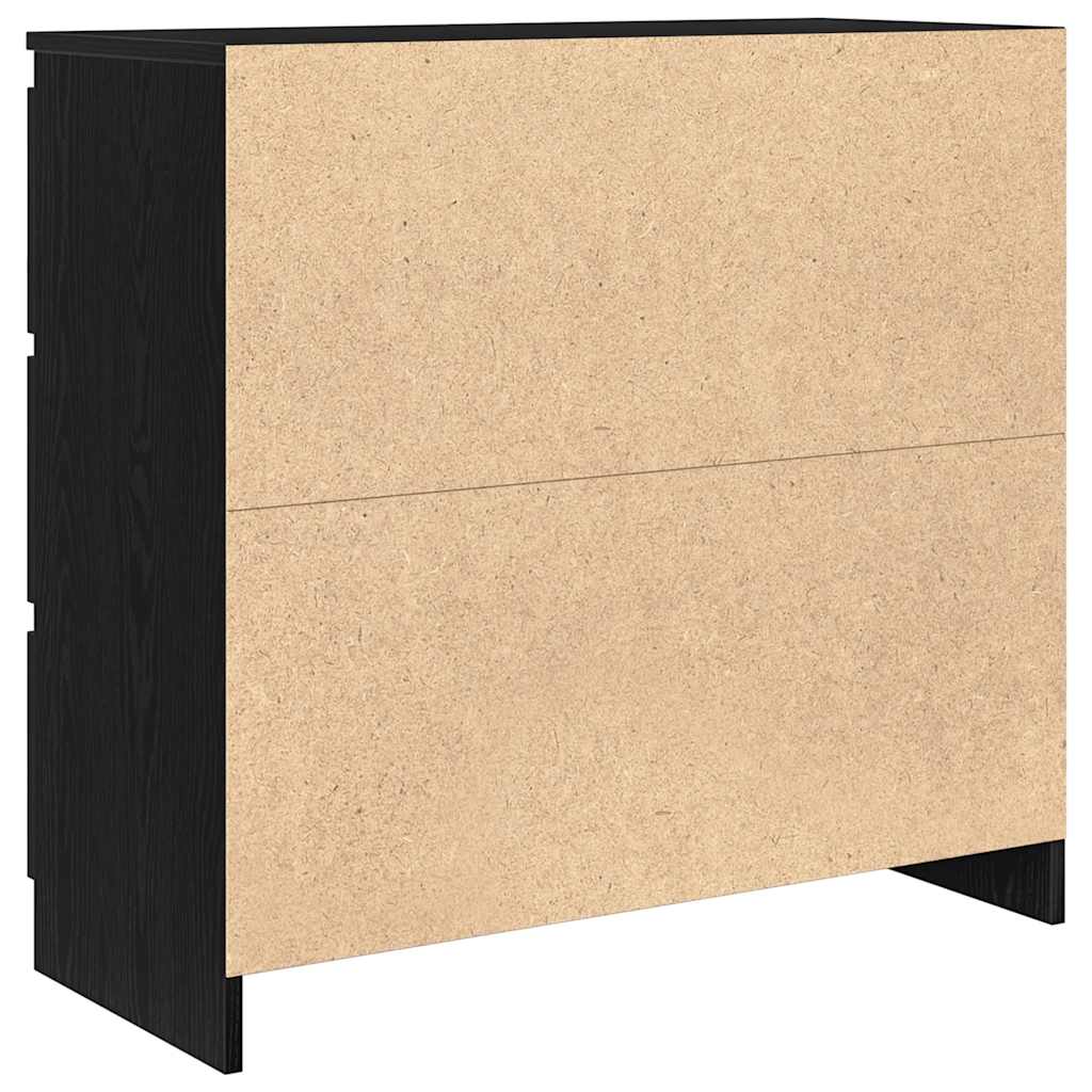Skjenk svart eik 80x35x76 cm konstruert tre