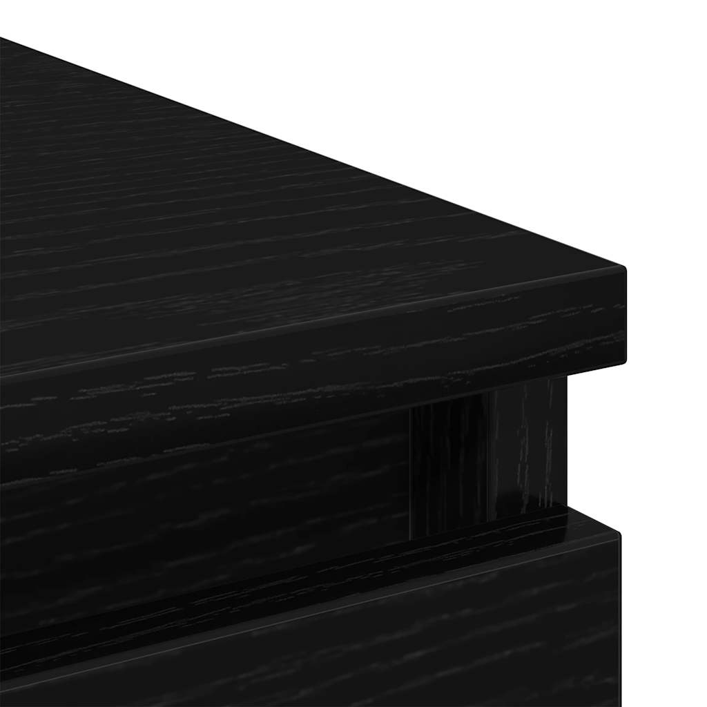 Skjenk svart eik 80x35x76 cm konstruert tre