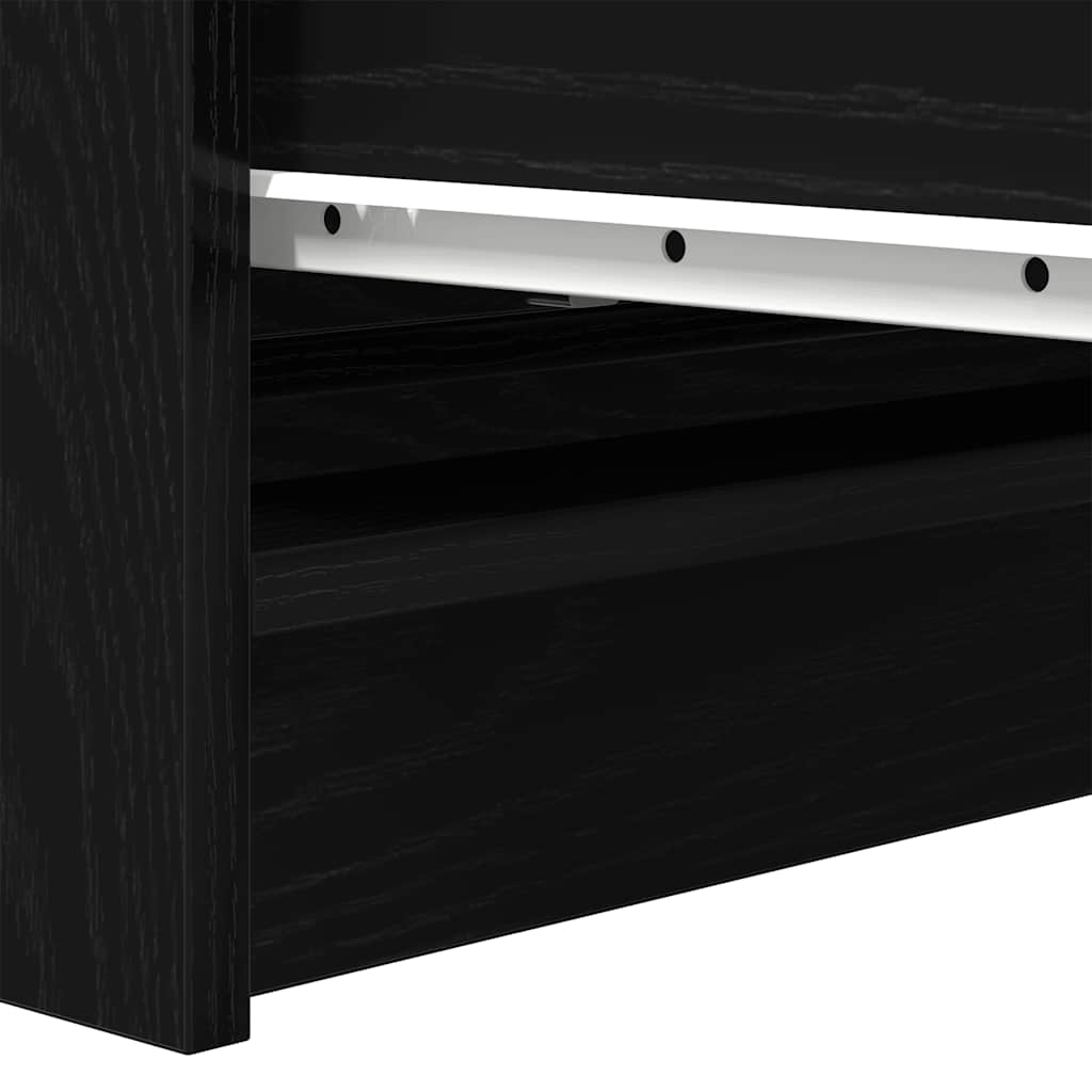 Skjenk svart eik 80x35x76 cm konstruert tre