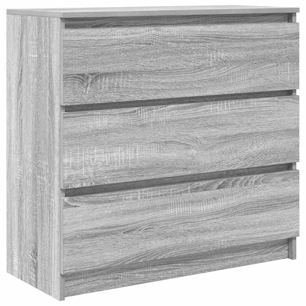 Skjenk grå sonoma 80x35x76 cm konstruert tre
