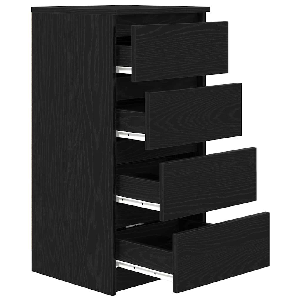 Skjenk svart eik 37,5x35x76 cm konstruert tre