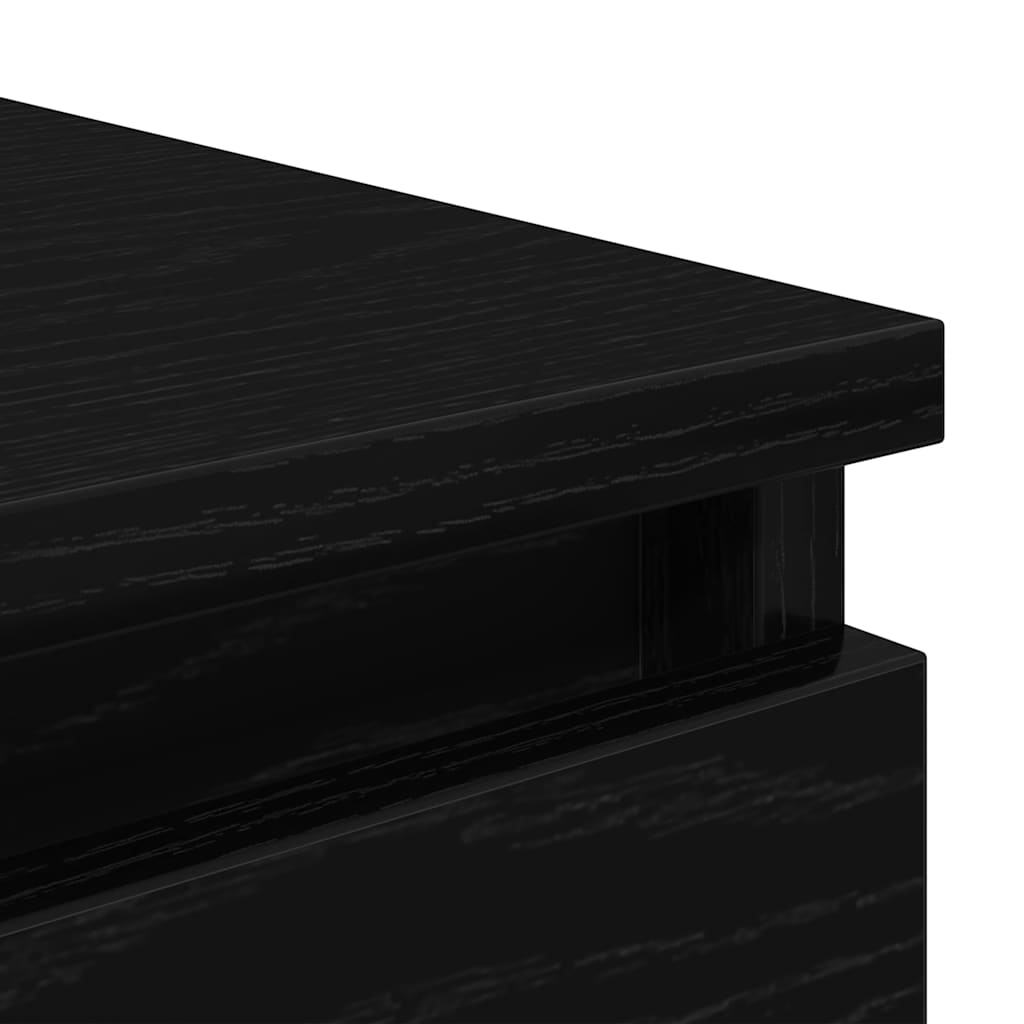 Skjenk svart eik 37,5x35x76 cm konstruert tre