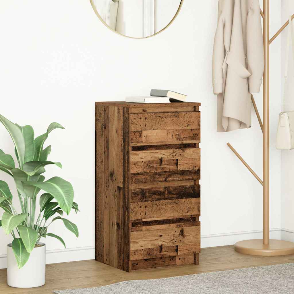 Skjenk gammelt tre 37,5x35x76 cm konstruert tre