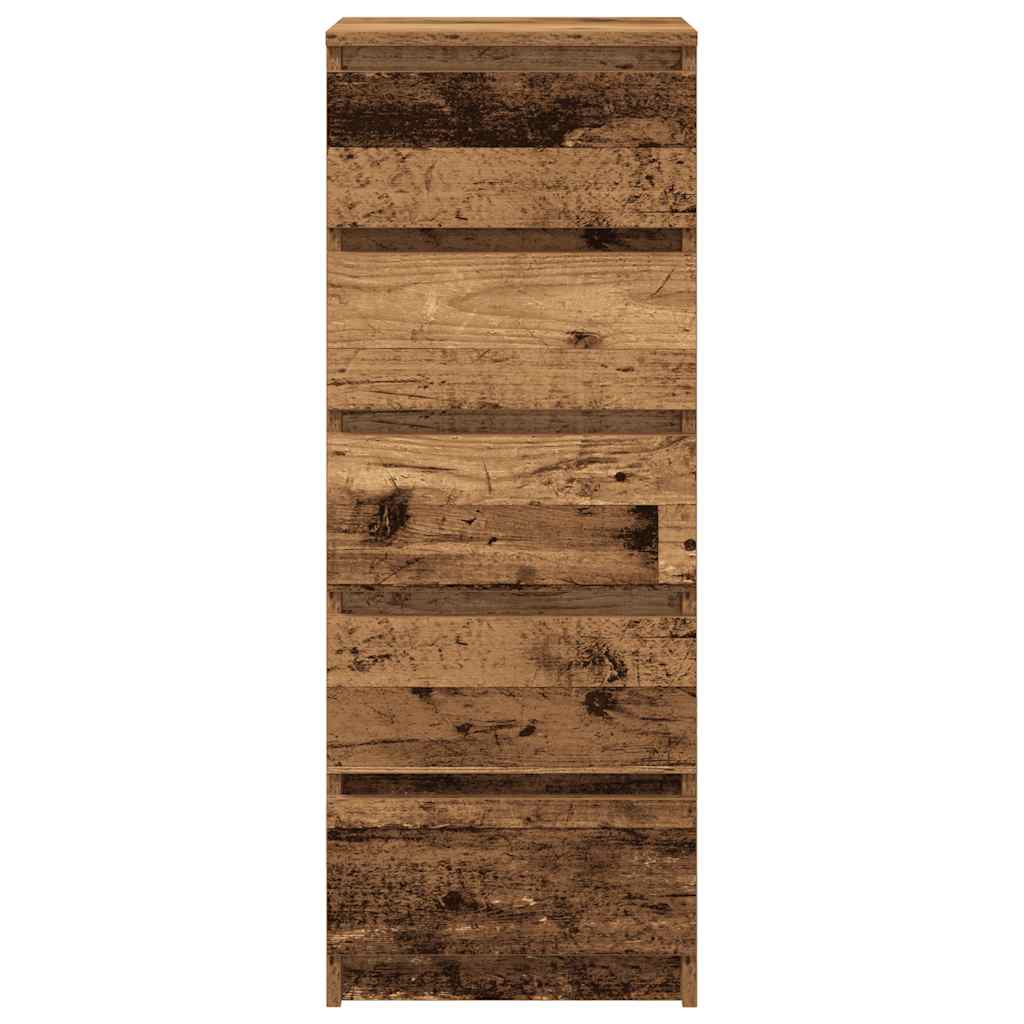 Skjenk med skuffer gammelt tre 37,5x35x99 cm konstruert tre