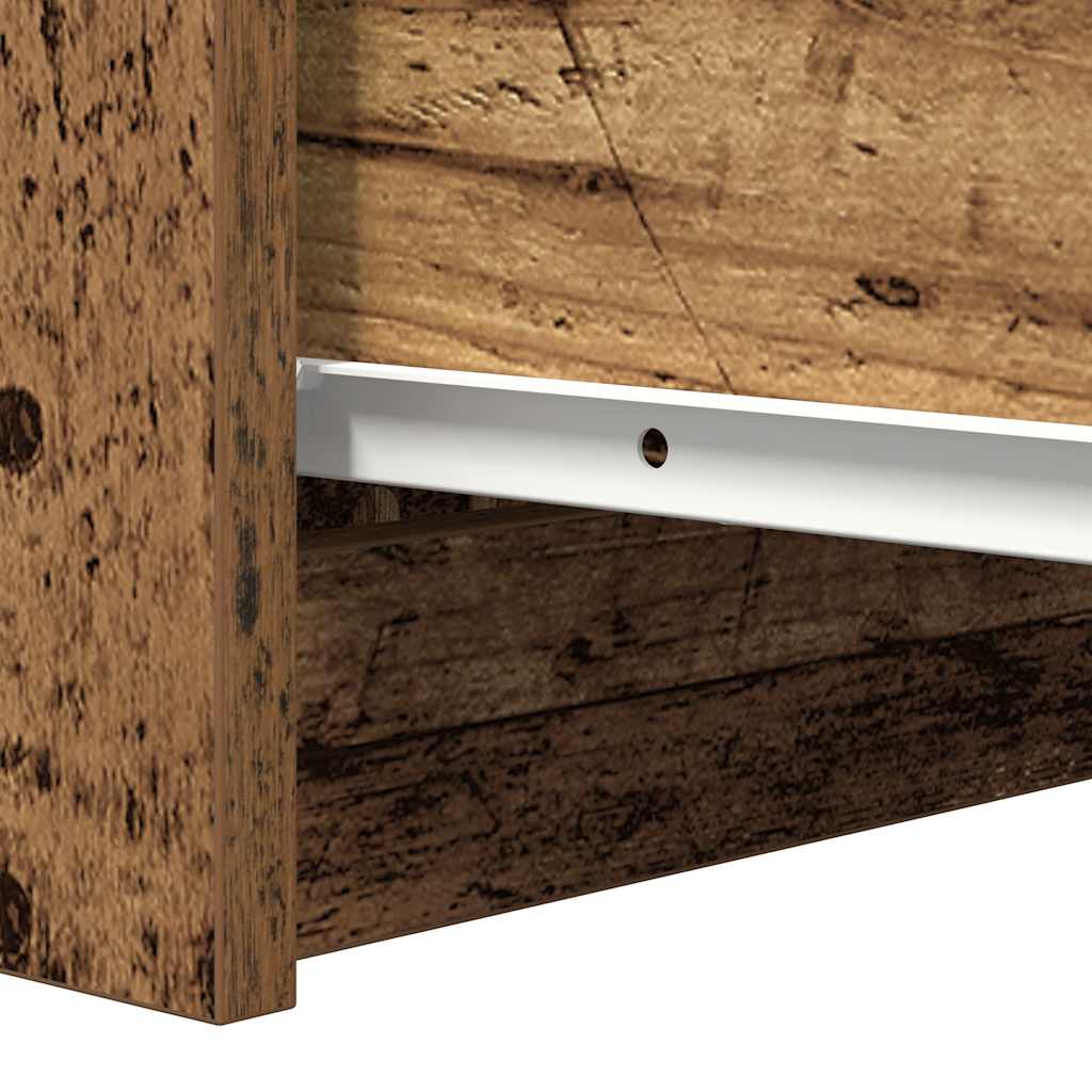 Skjenk med skuffer gammelt tre 37,5x35x99 cm konstruert tre