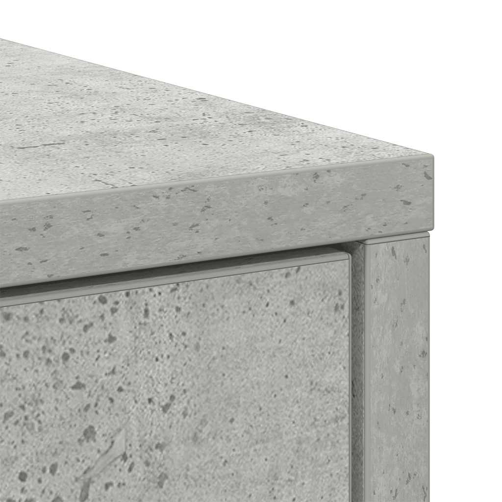 Skjenk med skuffer og dører betonggrå 70,5x34x74,5 cm