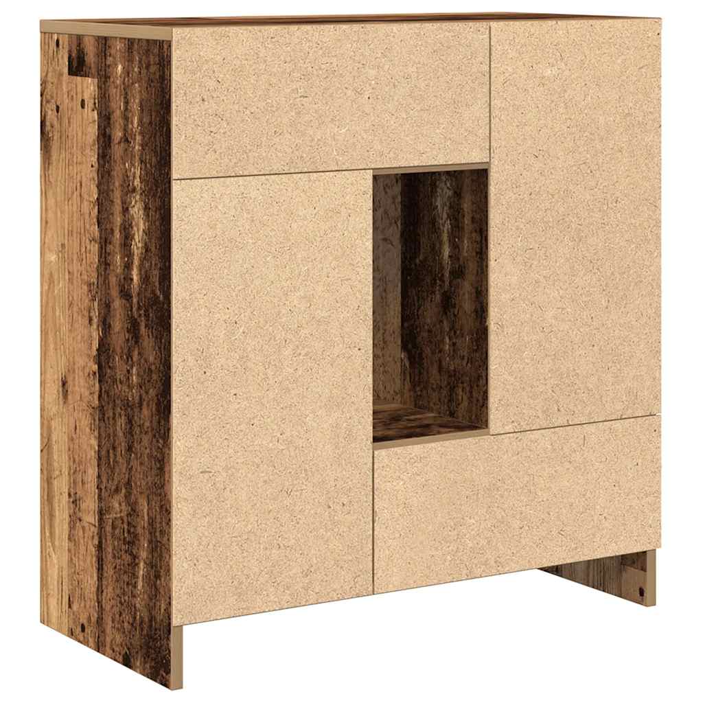 Skjenk med skuffer og dører gammelt tre 70,5x34x74,5 cm