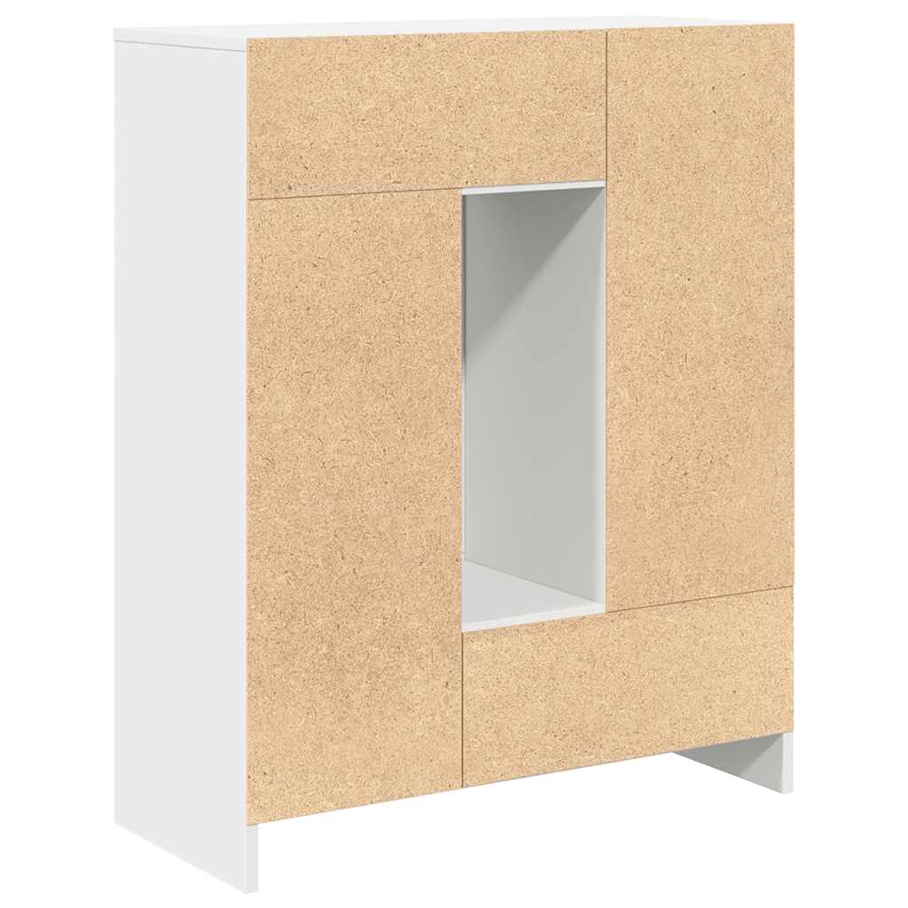 Skjenk med skuffer og dører hvit 73x31x90 cm
