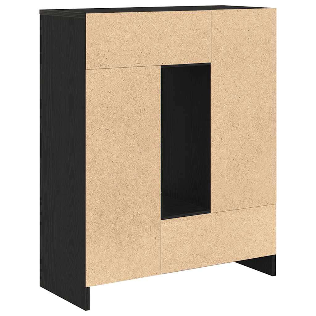 Skjenk med skuffer og dører brun eik 73x31x90 cm