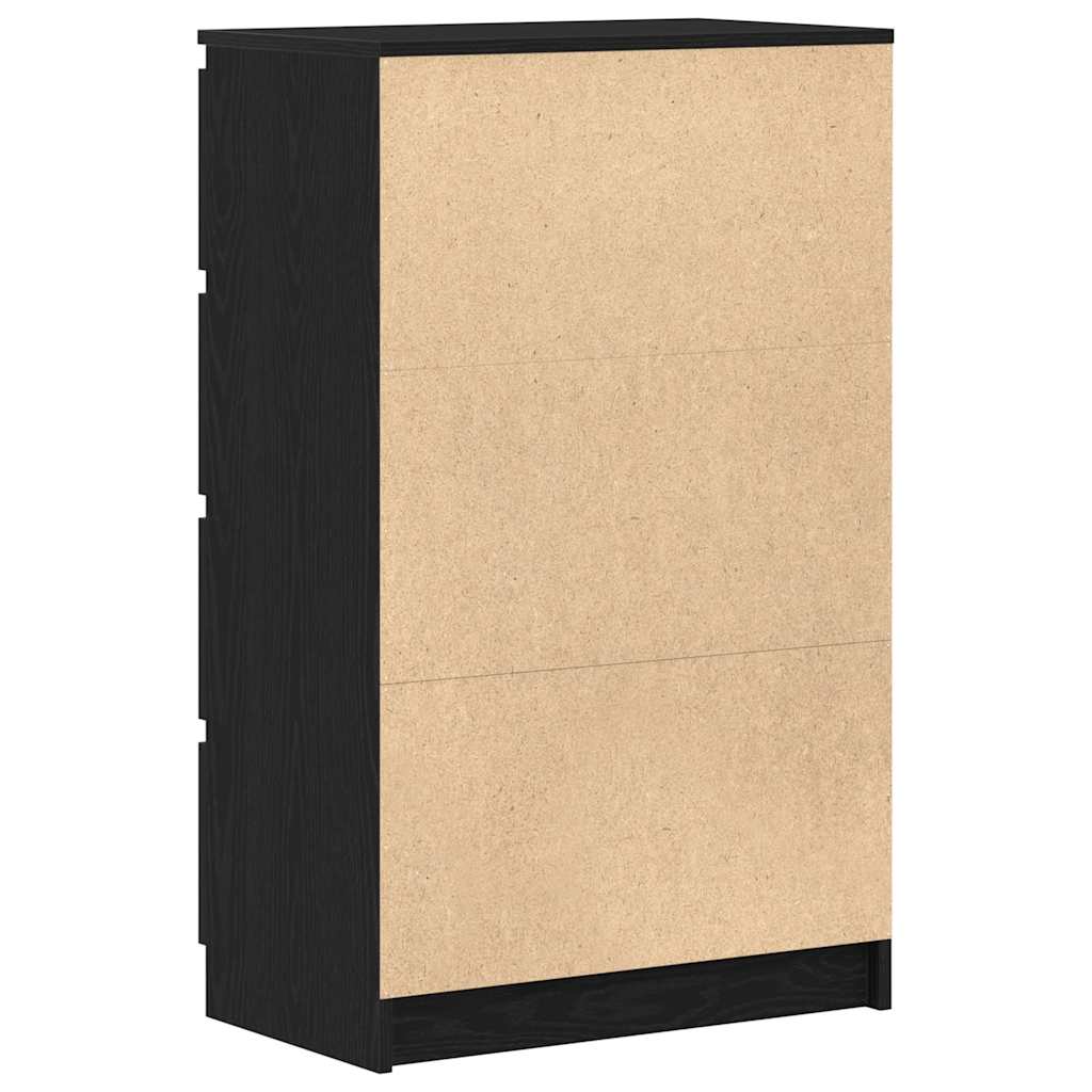 Skjenk svart eik 60x35x98,5 cm konstruert tre