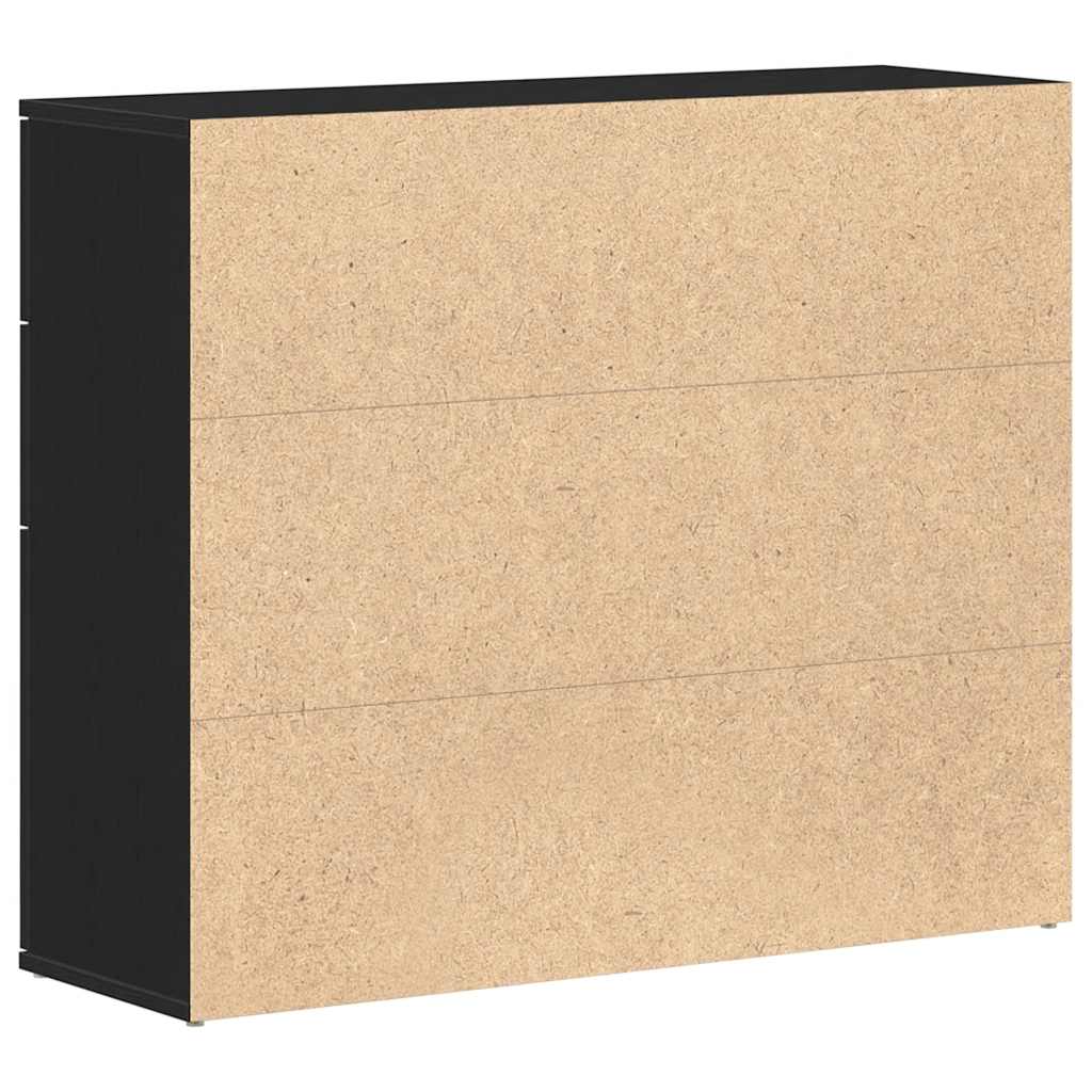 Skjenk svart eik 91x29,5x75 cm konstruert tre
