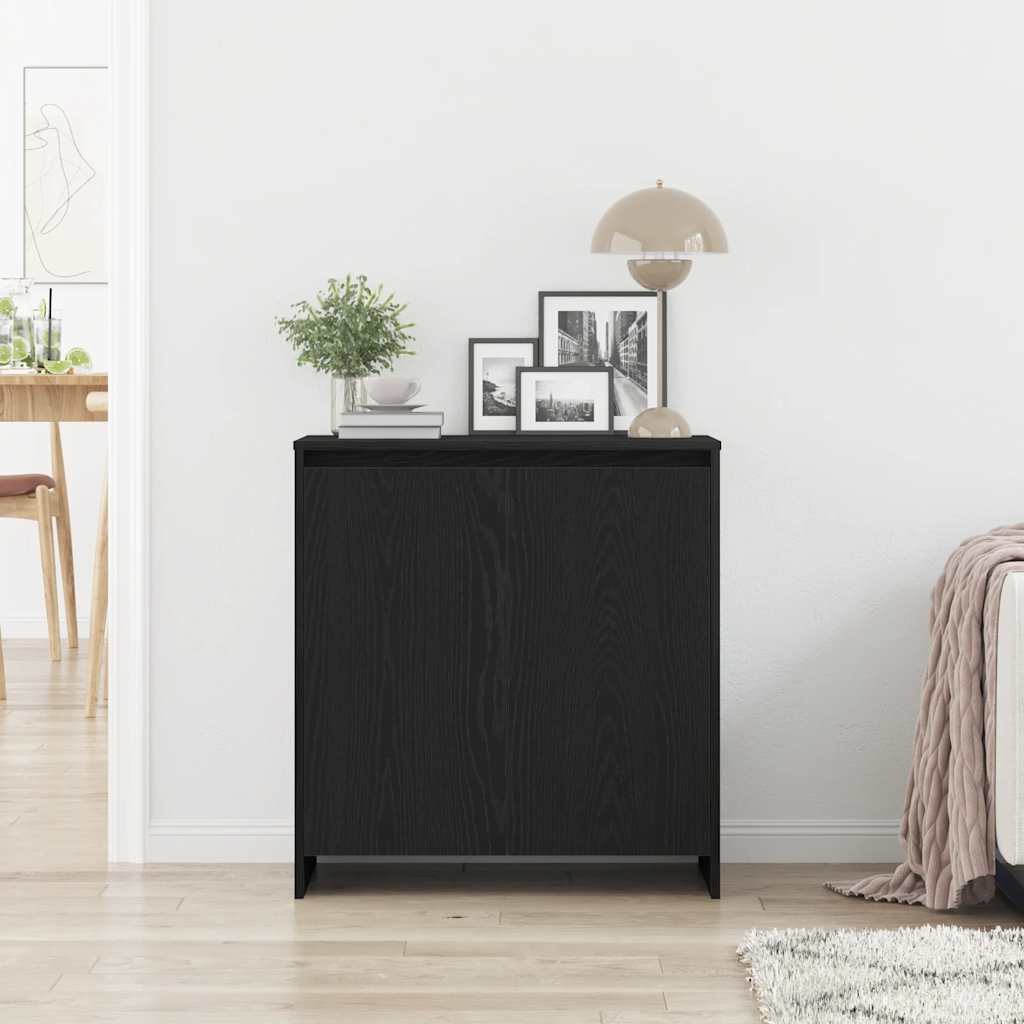 Skjenk svart eik 70x41x75 cm konstruert tre