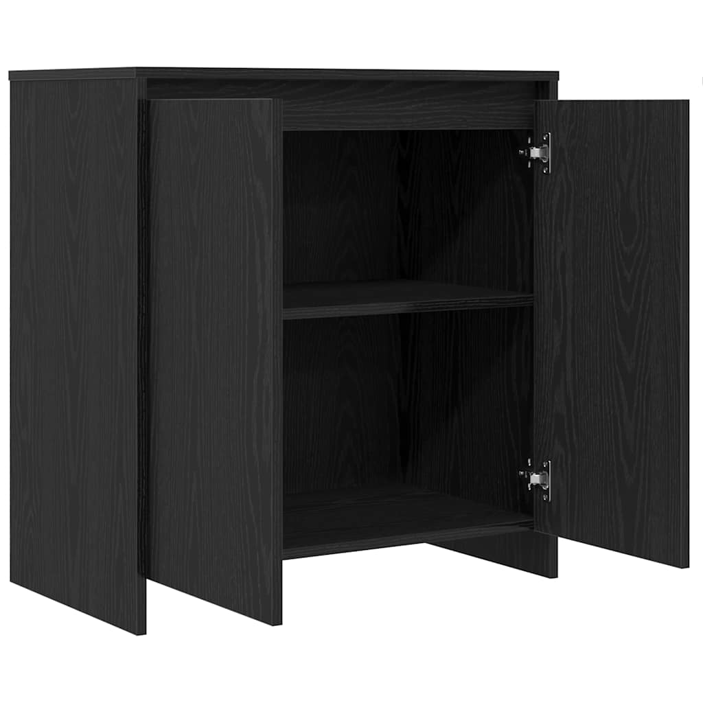 Skjenk svart eik 70x41x75 cm konstruert tre