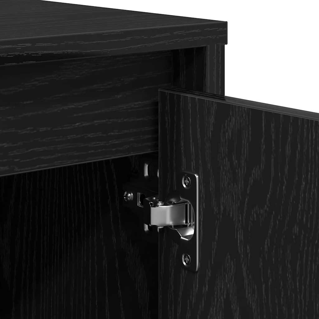 Skjenk svart eik 70x41x75 cm konstruert tre
