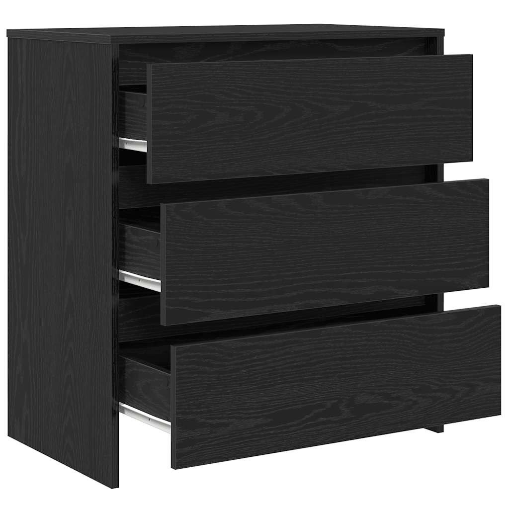 Skjenk svart eik 70x41x75 cm konstruert tre