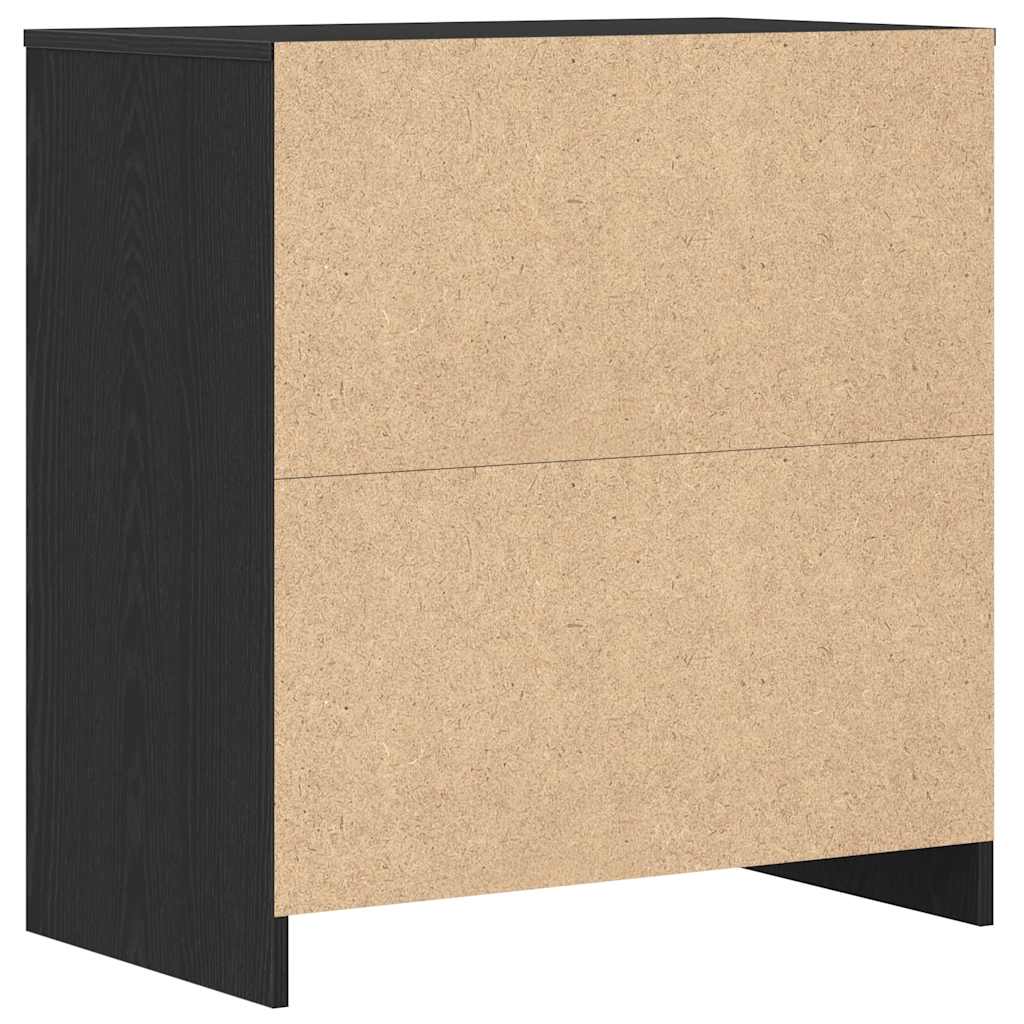 Skjenk svart eik 70x41x75 cm konstruert tre