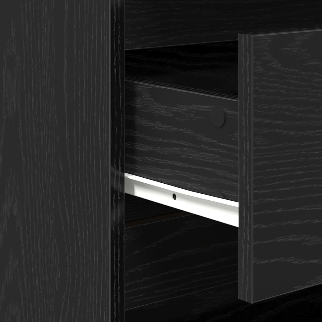 Skjenk svart eik 70x41x75 cm konstruert tre