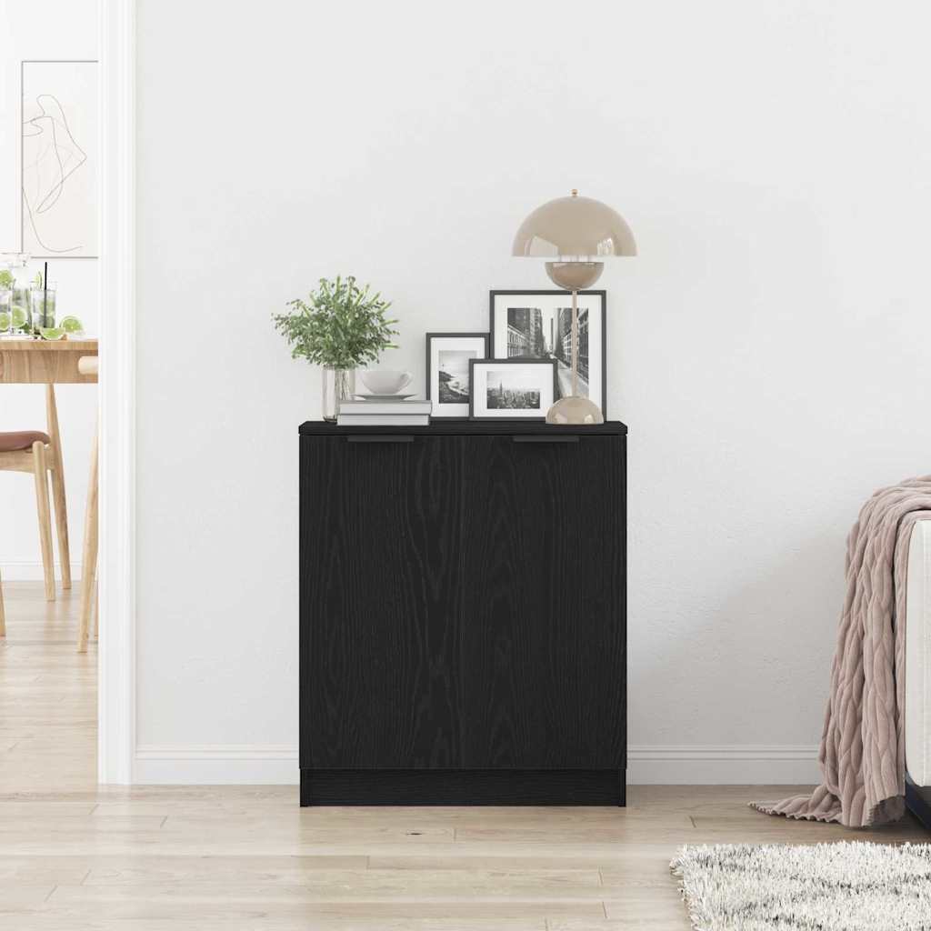 Sideboard Svart Eik 60x30x70 cm Konstruert Tre