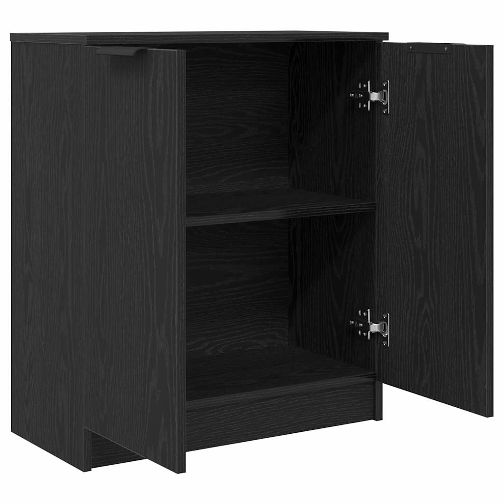 Sideboard Svart Eik 60x30x70 cm Konstruert Tre
