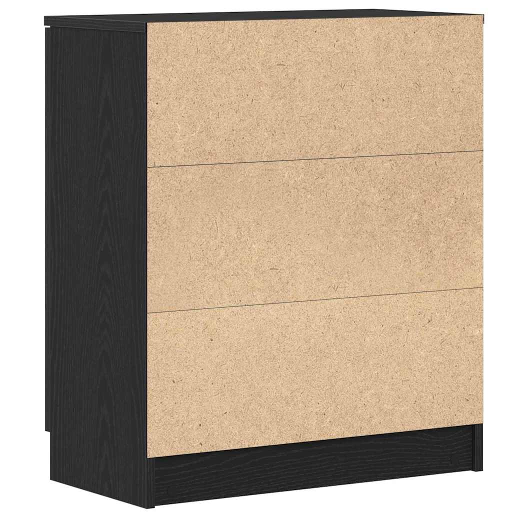 Sideboard Svart Eik 60x30x70 cm Konstruert Tre
