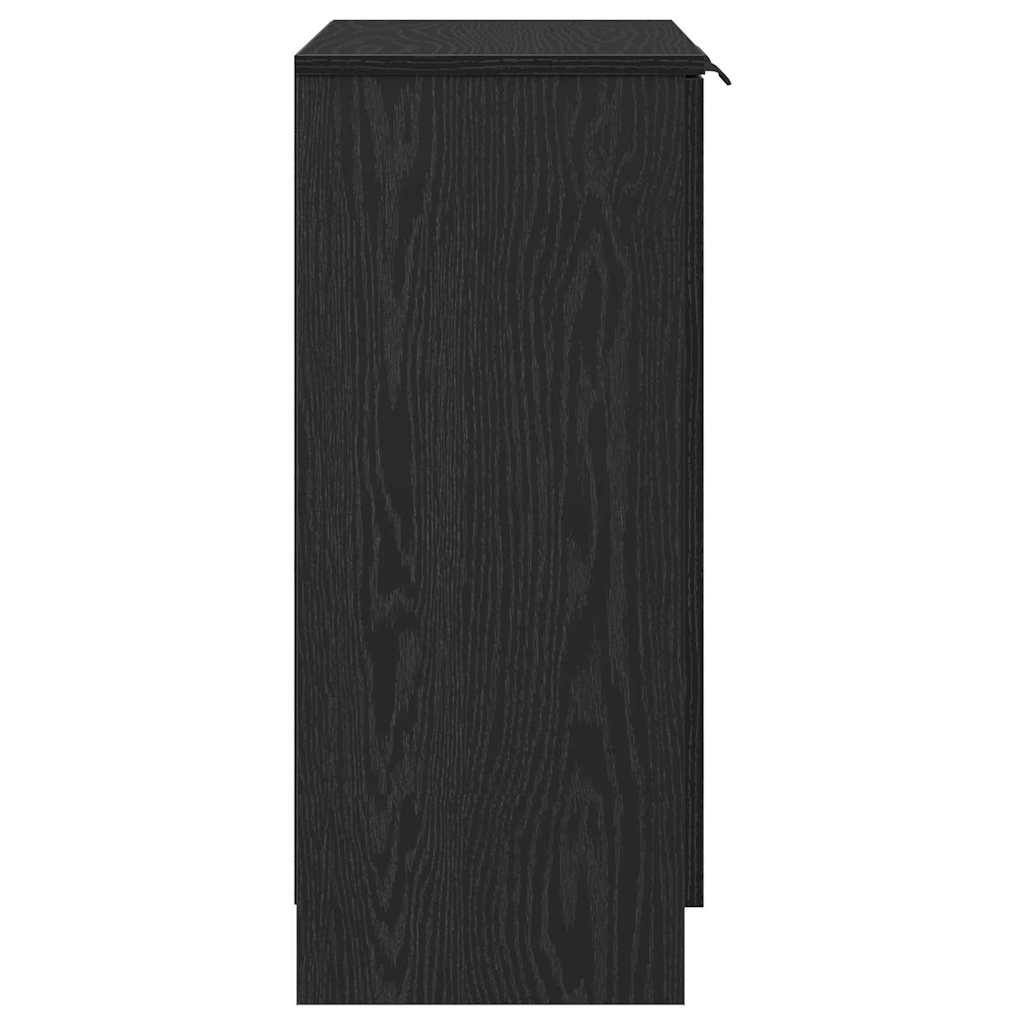 Sideboard Svart Eik 60x30x70 cm Konstruert Tre