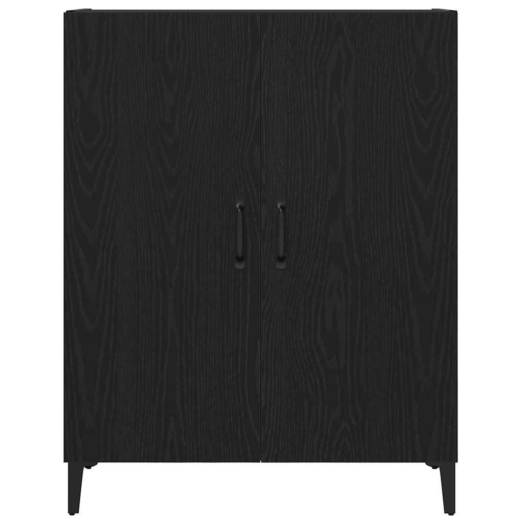 Skjenk svart eik 69,5x34x90 cm konstruert tre