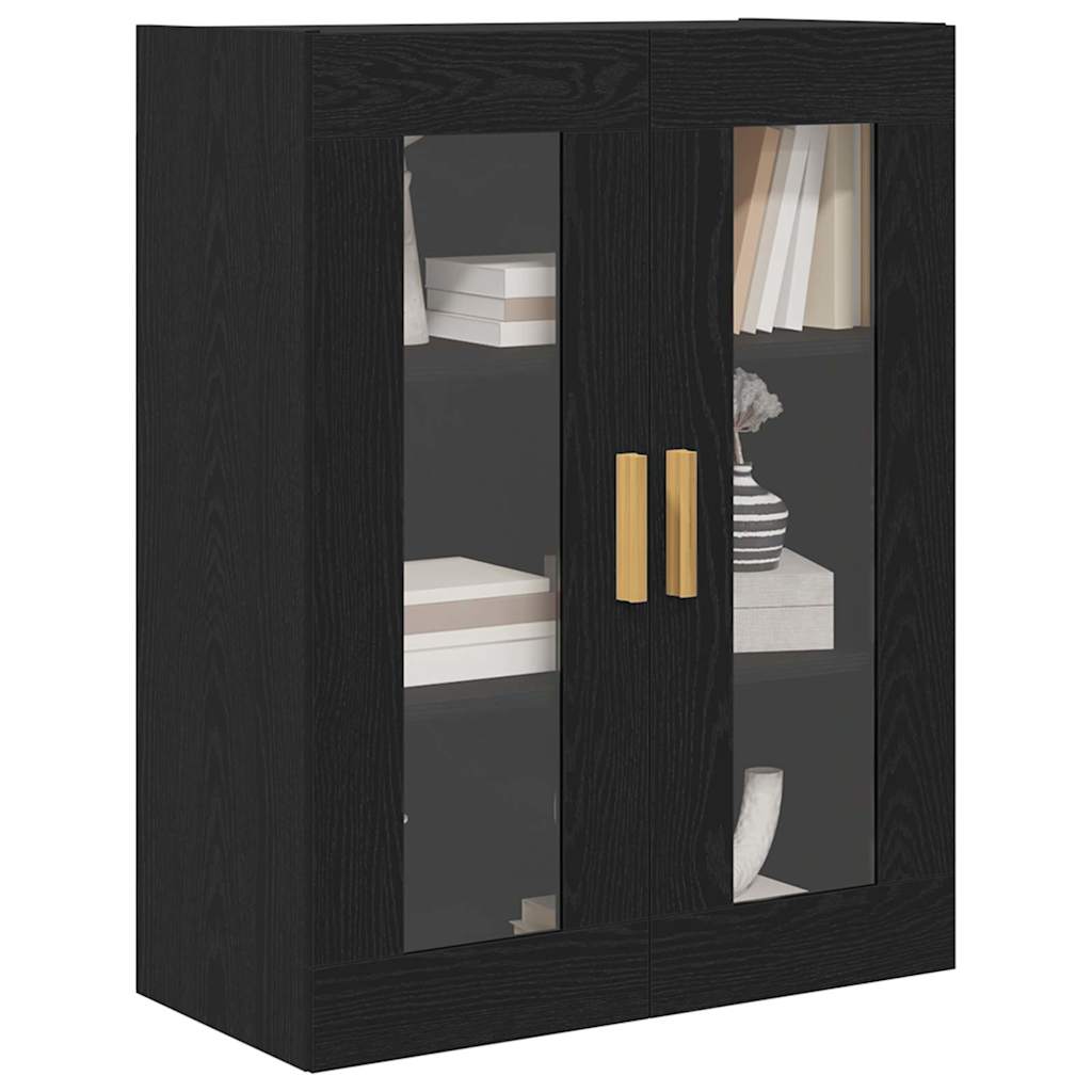 Veggskap Veggmontert Svart eik 69.5 x 34 x 90 cm