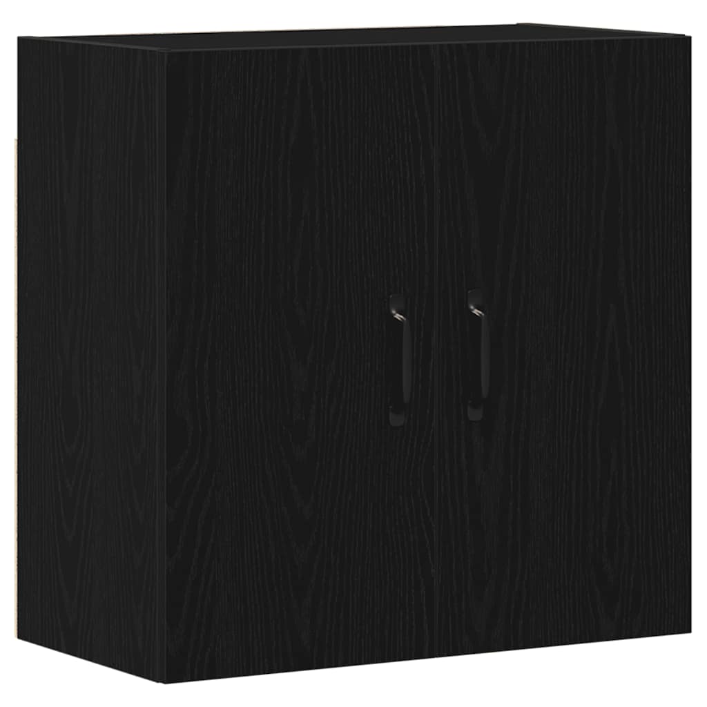Veggskap svart eik 60x31x60 cm konstruert tre