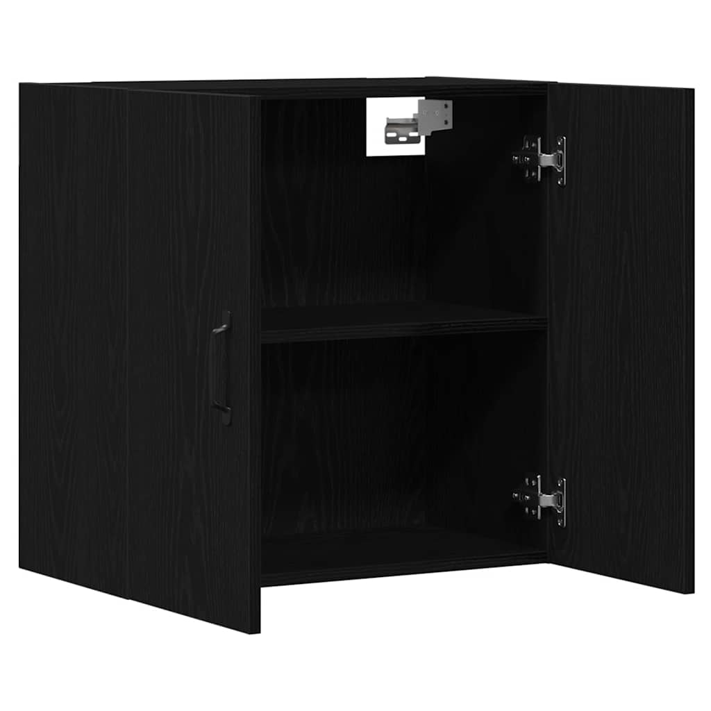 Veggskap svart eik 60x31x60 cm konstruert tre