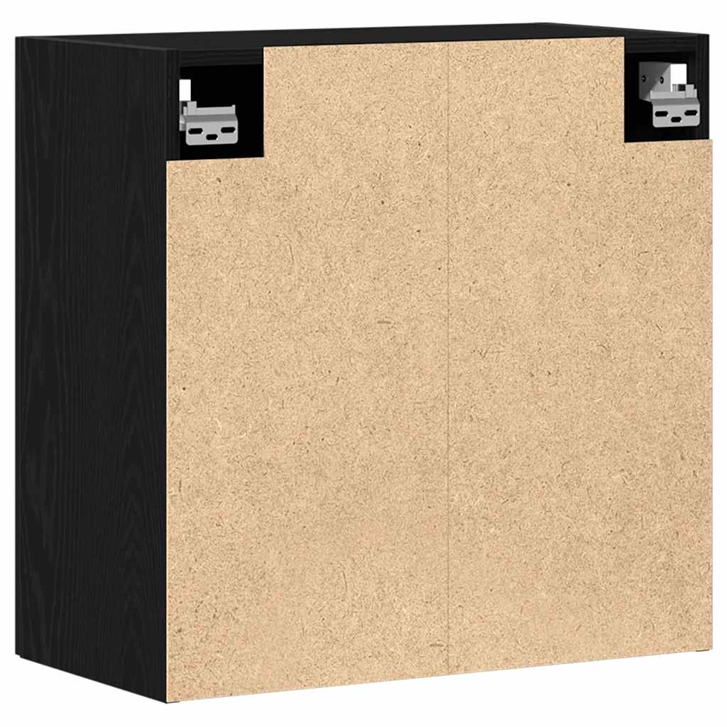 Veggskap svart eik 60x31x60 cm konstruert tre