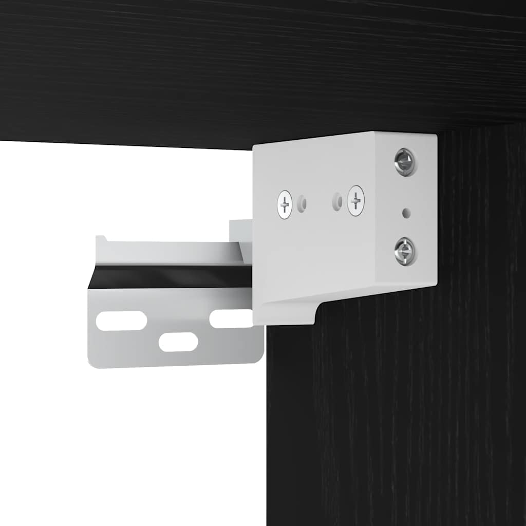 Veggskap svart eik 60x31x60 cm konstruert tre