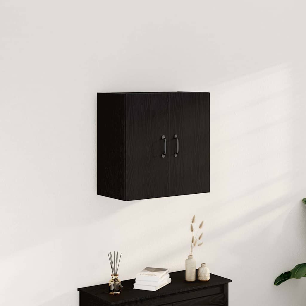 Veggskap svart eik 60x31x60 cm konstruert tre