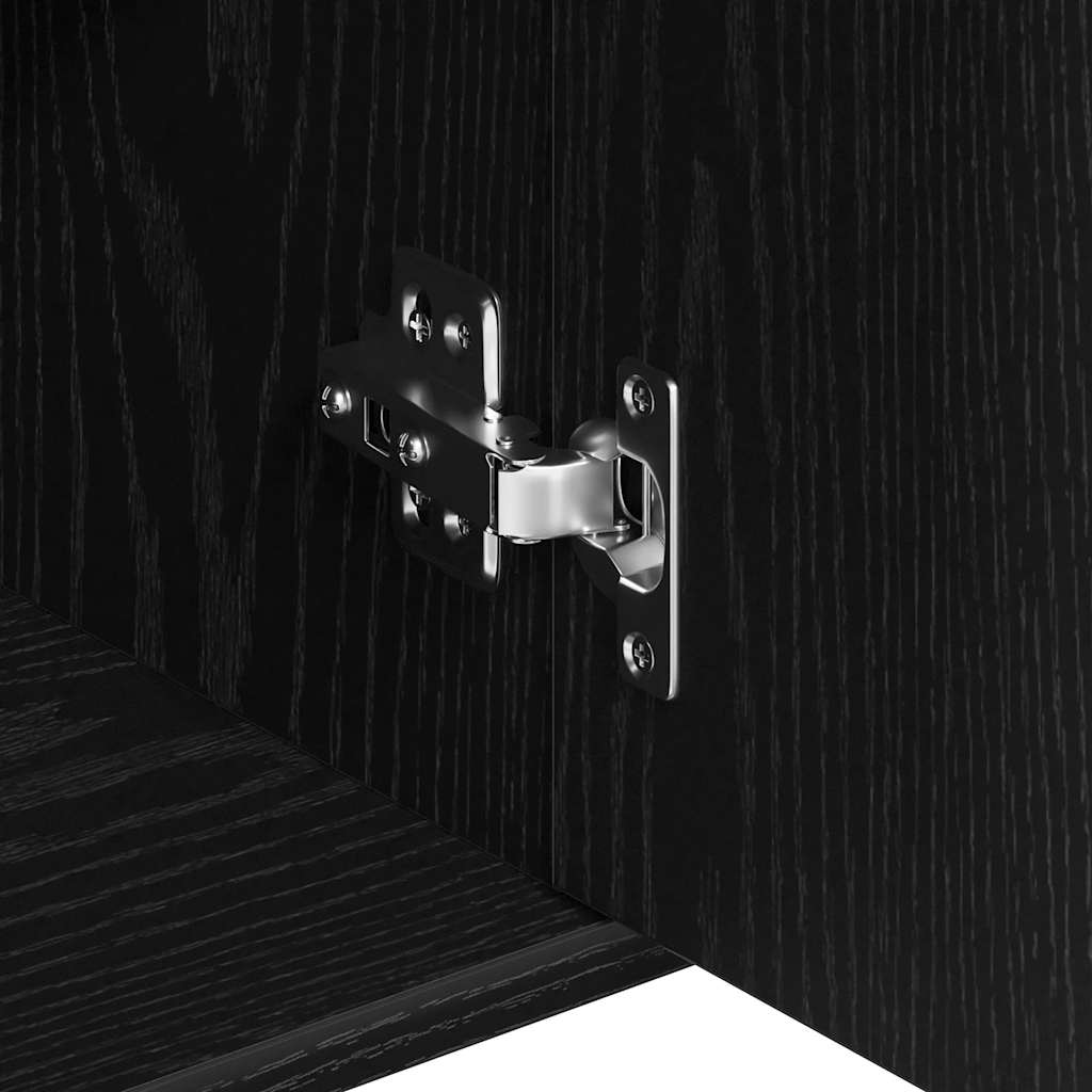 Skjenk svart eik 88x30x70 cm konstruert tre