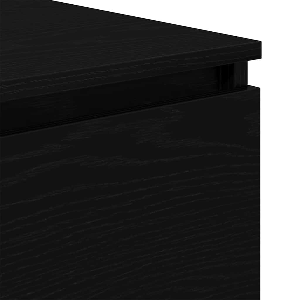Skjenk svart eik 60x35x76 cm konstruert tre