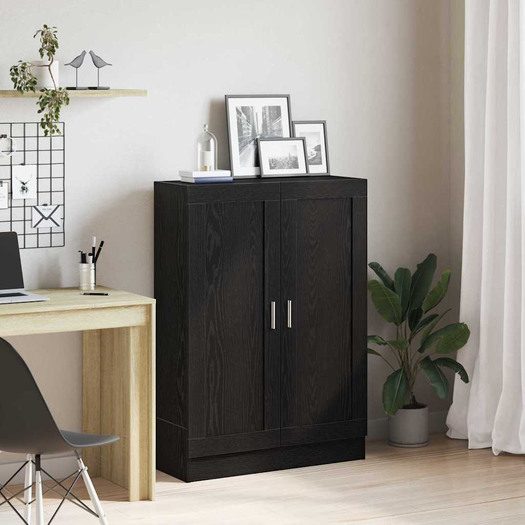 Bokhylle i Svart Eik 82,5x30,5x115 cm i Konstruert Tre