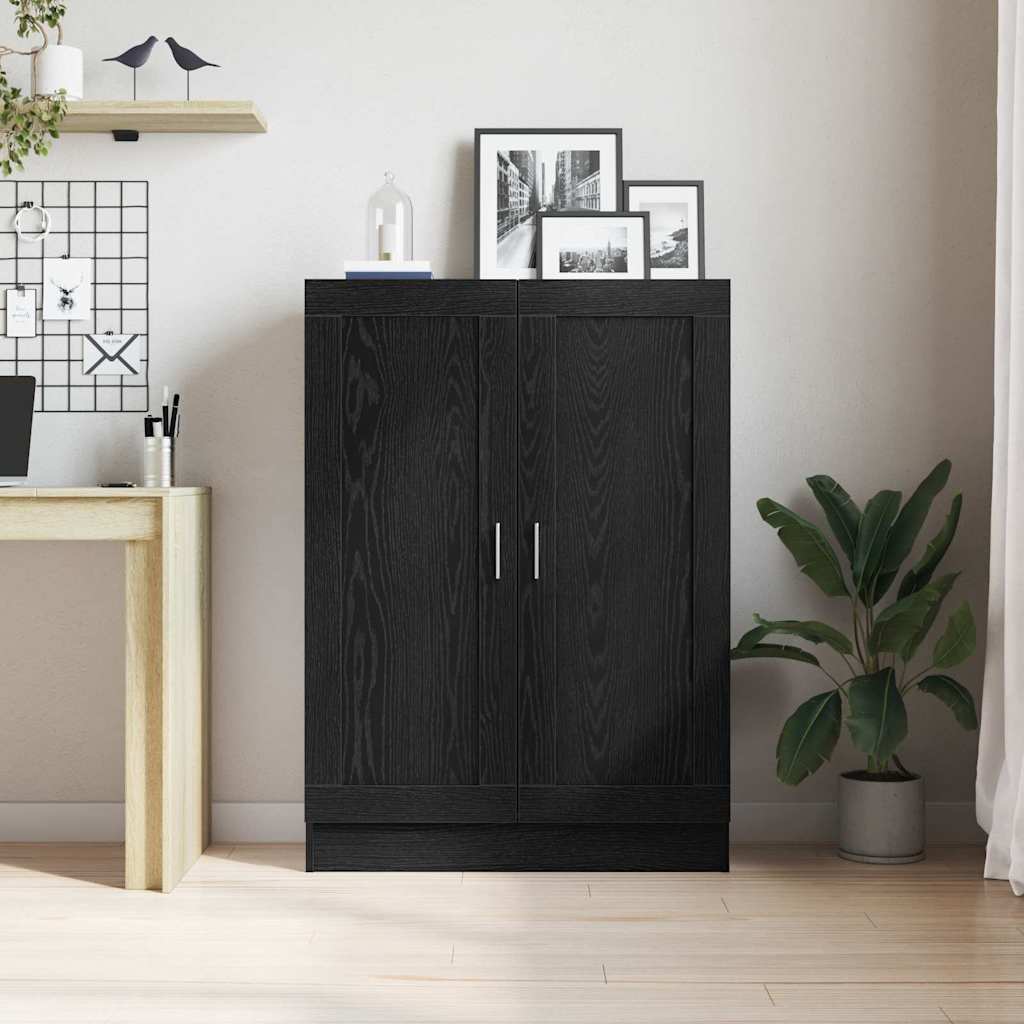 Bokhylle i Svart Eik 82,5x30,5x115 cm i Konstruert Tre