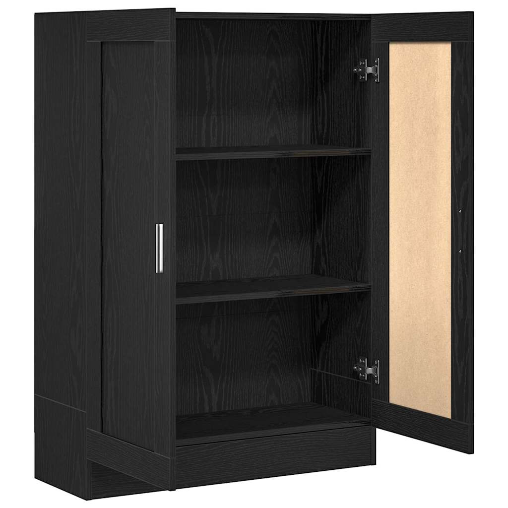 Bokhylle i Svart Eik 82,5x30,5x115 cm i Konstruert Tre