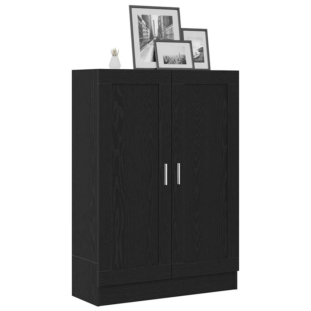 Bokhylle i Svart Eik 82,5x30,5x115 cm i Konstruert Tre