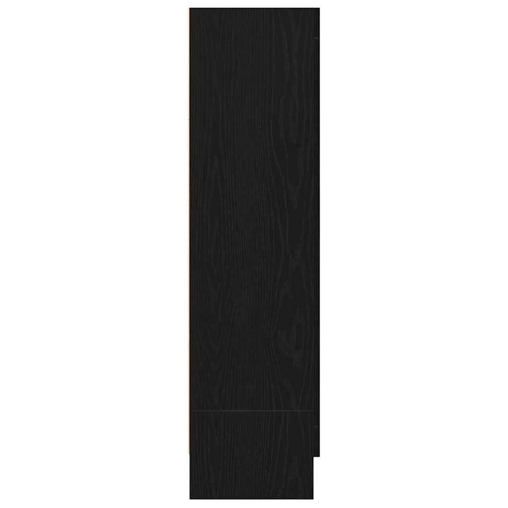 Bokhylle i Svart Eik 82,5x30,5x115 cm i Konstruert Tre