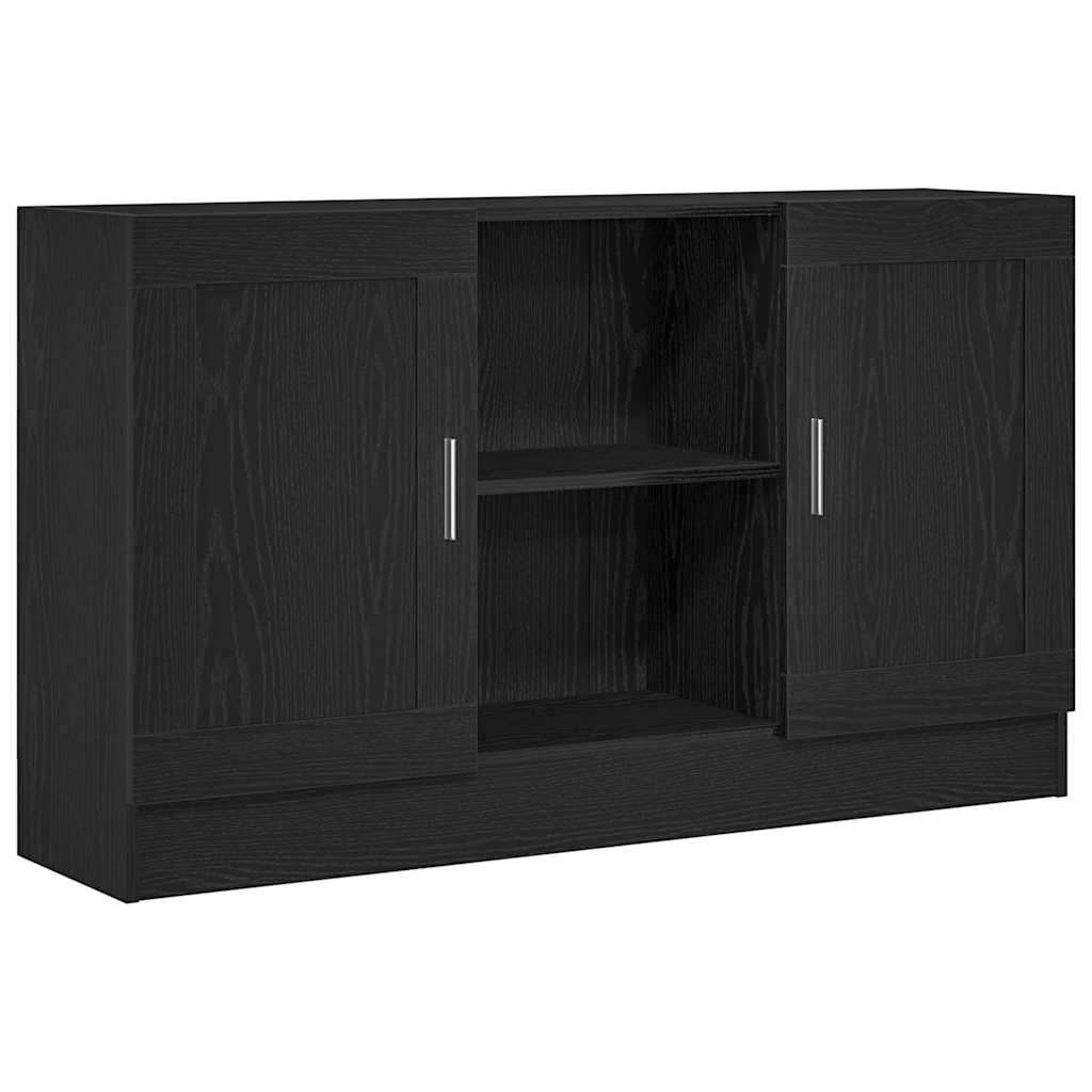 Skjenk i svart eik 120x30,5x70 cm laget av konstruert tre